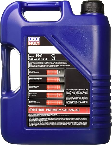 GERMAN LIQ UI MOLY Synthoil Premium SAE 5W-40 | 5L | Fully Synthetic Engine Oil