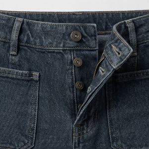 Meilleures ventes : Jean pour femme taille haute, coupe skinny et slim, à braguette boutonnée, devant plat, style mode promotionnel, qualité premium, OEM - Product Image 4