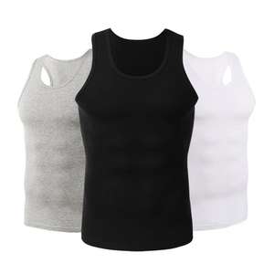 Vente en gros 100% coton Débardeur pour homme Séchage rapide Respirant Sans manches Vêtements d'entraînement Méthode de tissage tricoté - Product Image 4