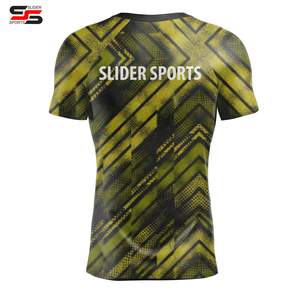T-shirt de compression à manches courtes personnalisé avec logo de surf MMA BJJ, rashguard sublimé de Jiu Jitsu, créez votre propre rashguard personnalisé - Product Image 2