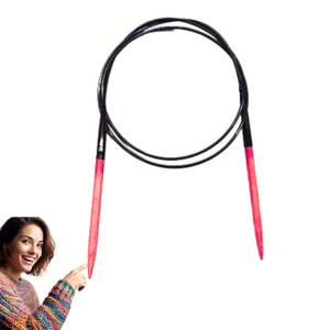 Natural wood <b>cable</b> <b>knitting</b> needles designed for comfort. Smooth circular needles with flexible <b>cable</b> for <b>sweaters</b>, hats - Product Image 1