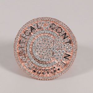 Anillo de diamantes Hip Hop personalizado en oro rosa de 14 quilates con diamante de laboratorio de corte redondo - Product Image 3