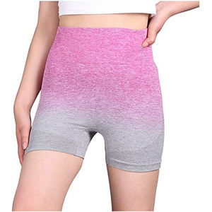 กางเกงขาสั้นออกกำลังกายเอวสูงไร้ตะเข็บสำหรับผู้หญิง ช่วยกระชับหน้าท้อง ยกกระชับสะโพก เหมาะสำหรับปั่นจักรยาน วิ่ง และฟิตเนส - Product Image 1