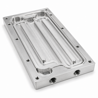 Bloc de refroidissement liquide sur mesure usiné CNC pour l'aluminium/l'acier inoxydable anodisé/zingué