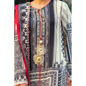 Vestidos de césped paquistaníes Salwar Kameez para mujer, venta al por mayor de Pakistán e India, vestido de césped de 3 piezas para ropa informal - Product Image 4