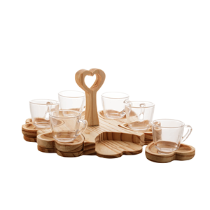 Joli Style Plateau En Bois Dessous De Verre et Titulaire Coeur Conception pour La Décoration De La Maison De Vacances En Gros Du Vietnam Plateaux De Service - Product Image 2