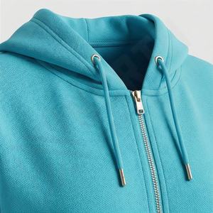 Ensemble de survêtement décontracté en molleton épais avec broderie et effet vieilli, comprenant un sweat à capuche zippé et un pantalon de jogging, style uni - Product Image 4