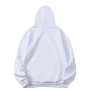Sweat à capuche brodé d'hiver doux supérieur 100% coton polaire tissu respirant confortable coupe surdimensionnée réglable - Product Image 2