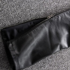 <b>Men's</b> Slim Motorcycle <b>Real</b> Cowhide Leather Pants Windproof <b>Black</b> Zipper Street Punk Style Mid Waist Plus Size 4XL 100% Canvas - Product Image 5