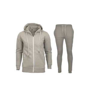 Ensemble de survêtement décontracté en molleton technique respirant avec logo personnalisé de marque de mode haut de gamme, collection automne-hiver 2025, en coton léger et uni - Product Image 2