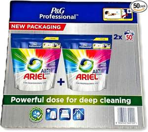 Cápsulas de detergente líquido Ariel Professional Todo en Uno Regular 2x50 cápsulas (Paquete de 2) 100 lavados - Product Image 3