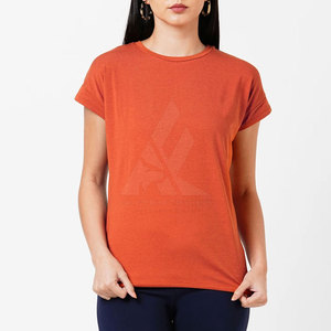 Nouvelle conception 2025 T-shirts pour femmes en coton 100% écologiques d'été Coupe classique Haute qualité Col rond Fabriqué au Pakistan - Product Image 1