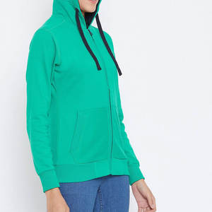 Nueva llegada Sudaderas con cremallera para mujer Estilo de moda transpirable con logotipo frontal Precios razonables para ropa de invierno al aire libre - Product Image 2