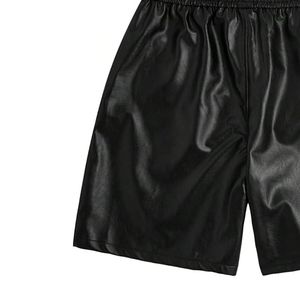 Fournisseur de gros Short en cuir boutonné tendance et serré Shorts en cuir de haute qualité fabriqués au Pakistan pour hommes - Product Image 5