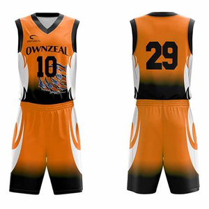 100% Polyester Basketball Vêtements Conception Personnalisée Basketball Jersey Uniformes Ensembles Jeunesse Équipe Motif Sublimation - Product Image 1