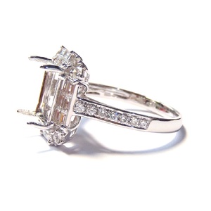 Nouveauté Bijoux Fins : Bague de Fiançailles et de Mariage Classique en Or Blanc 18 carats avec Diamant Naturel Taille Brillant de Qualité Supérieure - Product Image 2