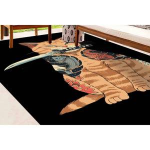 Alfombra de Anime con Diseño de Gato: Arte Manga, Alfombra Antideslizante, Alfombra Suave de Tela No Tejida - Product Image 4