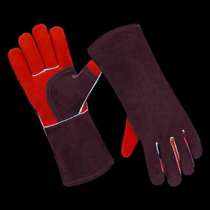Gants de soudage en cuir de vache, respirants, résistants aux hautes températures, gants de sécurité pour l'extérieur - Product Image 6