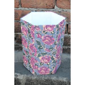 Poubelle en papier imprimé à la main, poubelle en carton imprimé Floral, poubelle décorative pour la maison, nouvelle collection - Product Image 4