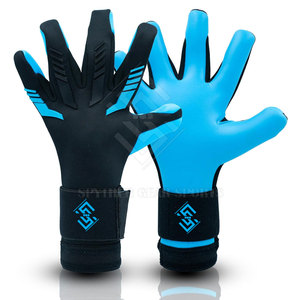 Gants de gardien de but professionnels de haute qualité avec paume en latex à forte adhérence, design respirant, support de poignet sécurisé, fermeture à boucle et crochet - Product Image 3