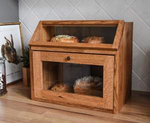 Caja de Madera para Guardar Pan con Tapa |   Calidad Artesanal |   Venta al por Mayor a Granel - Product Image 1