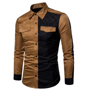 Different color's Latest Stylish Men's silk made Dress Shirt Full Sleeves Regular Fit Casual party Wear shirts black and brown