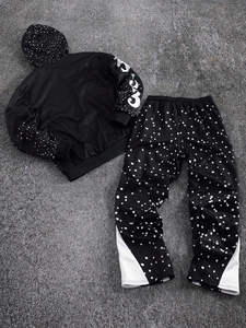 Conjunto Deportivo de Felpa Francesa de Algodón de Primera Calidad con Pedrería y Bordado Desgastado, 500 GSM, Fabricante OEM - Product Image 4