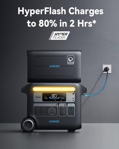 Générateur solaire portable Anker SOLIX F2600 Noir 2560Wh avec panneau solaire 400W - Product Image 3
