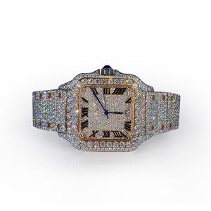 Reloj de marca con incrustaciones completas de diamantes de moissanita VVS - Joyería Hiphop y otras piezas de joyería - Product Image 1