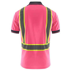 เสื้อโปโลสะท้อนแสงสำหรับผู้ชาย แขนสั้น มองเห็นได้ชัดเจน เหมาะสำหรับงานก่อสร้าง ป้องกันรอยยับ แขนสั้นครึ่งแขน พิมพ์ลาย - Product Image 3