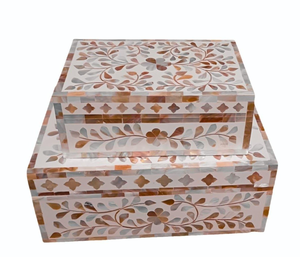 Joyero de Nácar Hecho a Mano, Joyero Rectangular Más Vendido, Joyero de Nácar de Lujo Hecho a Mano - Product Image 1
