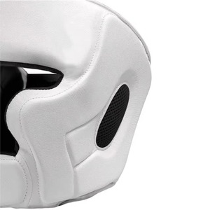 Casco Protector de Kickboxing Personalizado con Logotipo, para Artes Marciales y Boxeo, Transpirable, en Blanco y Negro, de Cuero PU - Product Image 5