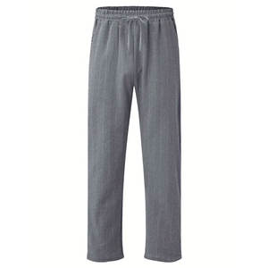 Pantalons en coton et lin pour hommes les plus vendus Confortables Nouveauté Design personnalisé avec taille mi-haute Qualité supérieure à prix avantageux - Product Image 4