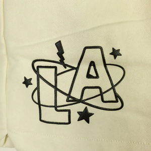 Pantalones cortos de algodón con estampado de pantalla Puff para hombre y mujer, cintura elástica de calle alta, cómodos, transpirables, Material pesado de alta calidad - Product Image 2