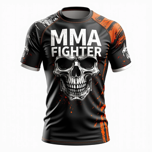 Protector de erupción MMA personalizado diseñado para la comodidad con mangas cortas completas y tejido transpirable kimono de jiu jitsu 100% - Product Image 5