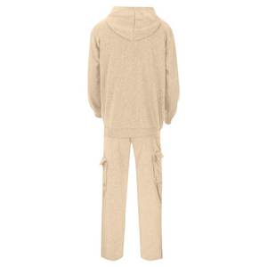 Ensemble de survêtements pour hommes Athletic 2 pièces uni décontracté avec fermeture éclair tenue de jogging à manches longues pour hommes - Product Image 4