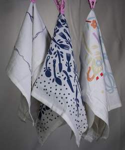 Beautiful Durable 100% Organic Cotton MGI Tea <b>Towel</b> Custom Printed Disposable Square Woven <b>Kitchen</b> <b>Towel</b> Sustainable Floral <b>Hand</b> - Product Image 2