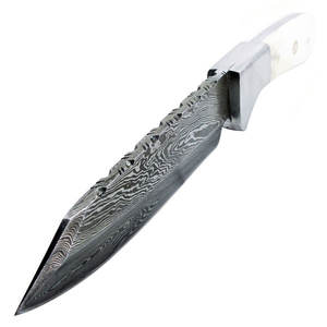 Cuchillo de caza de acero de Damasco del fabricante superior, mango de madera ligero de calidad superior, longitud regular OEM personalizable - Product Image 4