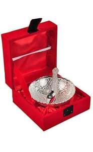 New Look <b>Serving</b> Bowl With Royal <b>Spoon</b> Silver Plated Finishing for Wedding and Home Decors and Wedding Gifts - Product Image 4