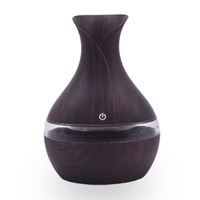 Diffuseur humidificateur à ultrasons 300ml, Vase à fleurs en bois