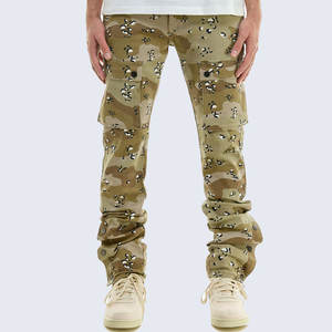 Pantalón apilado de algodón ecológico para hombre, ligero, estilo callejero, transpirable, cintura media, patrón recto, ropa de invierno para exteriores - Product Image 1