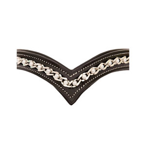 Banda para la frente de cuero decorada con cristal de perla blanca en espiral personalizada, último diseño, brida ecuestre elegante para montar a caballo occidental - Product Image 1