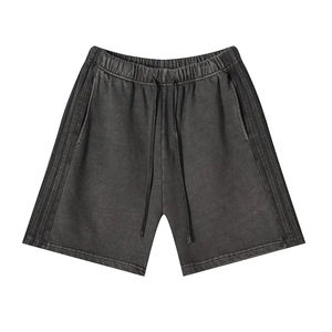 Parche bordado con logotipo personalizado, pantalones cortos deportivos de nailon 100% poliéster ligeros de alta calidad para hombres, botones laterales sólidos para uso en el gimnasio - Product Image 4