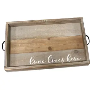 Plateau de service de forme rectangulaire enduit de bleu plateau de service décoratif personnalisé pour la maison pour la cuisine à utiliser au prix de gros de l'inde - Product Image 2