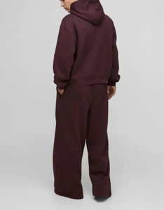 ชุดวอร์มผู้ชายไซส์ใหญ่ สีชมพู 2 ชิ้น พิมพ์โลโก้ได้ เสื้อฮู้ดและกางเกงขายาว ระบายอากาศดี เหมาะสำหรับออกกำลังกาย แฟชั่นสตรีทแวร์ ชุดวอร์มโอเวอร์ไซส์ - Product Image 3