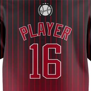 Maillot de baseball respirant grande taille pour hommes, personnalisable, imprimé par transfert thermique, qualité supérieure, vente en gros 2025 - Product Image 5