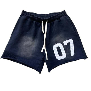 Nouveauté 2025 – Shorts de jogging décontractés en toile respirante pour homme, style vintage délavé à l'acide, avec logo personnalisé, vente en gros - Product Image 2