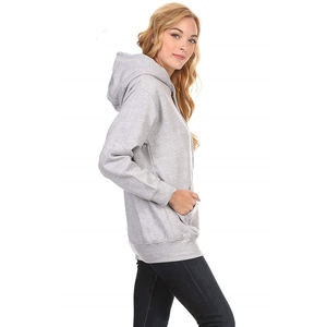 Sudadera con capucha de gran tamaño de 380Gsm de peso pesado para mujer, sudadera de punto de alta calidad personalizada, Tops largos, ropa de calle, estampado frontal de invierno - Product Image 4