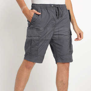 2025 Latest Design 100% Cotton Casual Solid Pattern Mid Waist Quick Dry Men's Cargo Shorts Lightweight Wholesale - Product Image 5