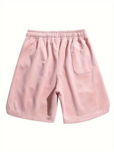 กางเกงขาสั้นผ้าฝ้ายผ้าฟลีซเทอร์รี่ระบายอากาศได้ดีไซส์ใหญ่พิเศษแบบลำลองปักลายตัวอักษรมีกระเป๋า - Product Image 6